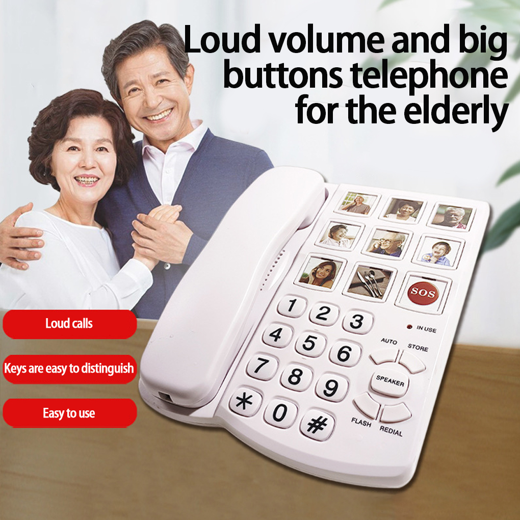 Musical Instrument Image - Big Button Phone Corded Telephone with