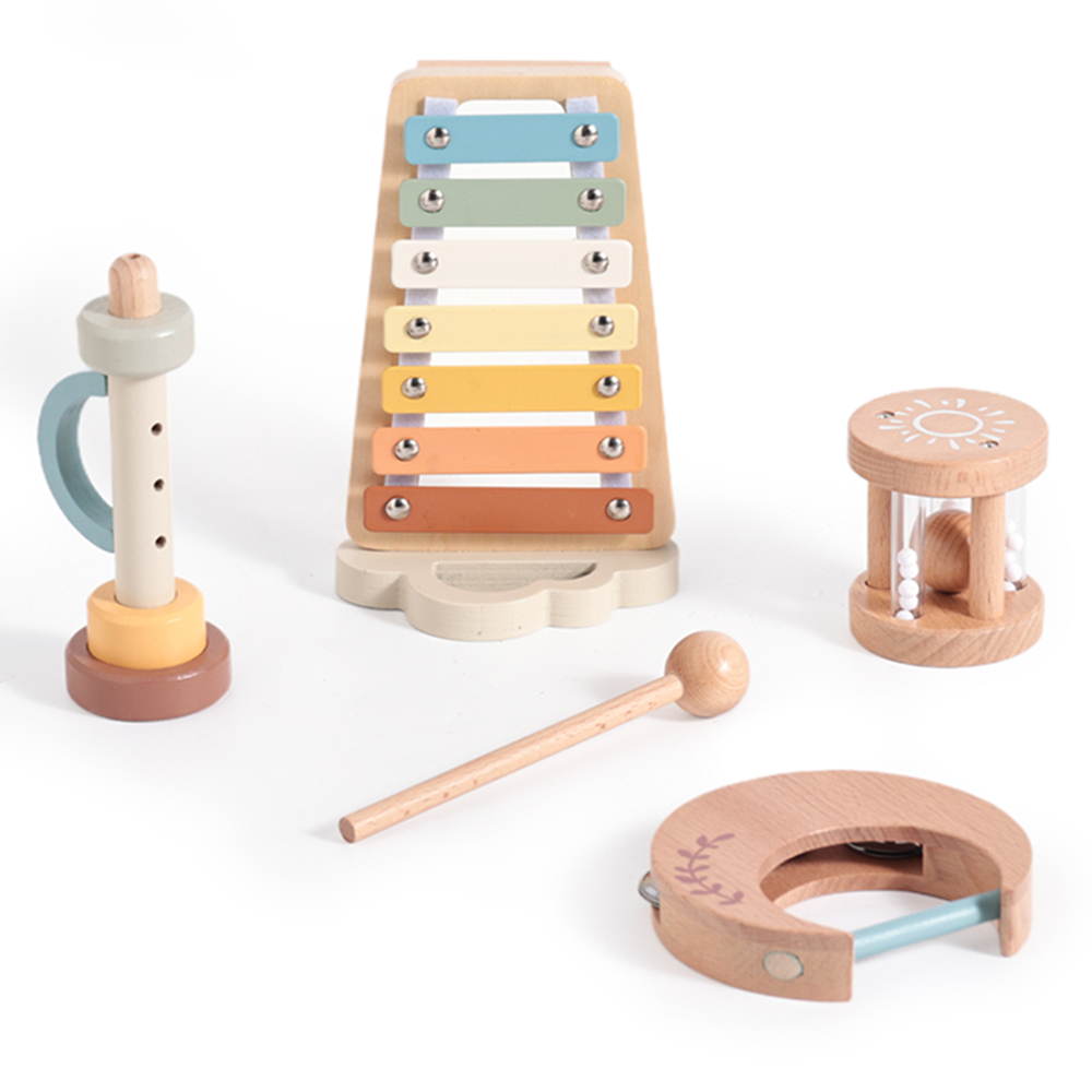 Musical Instrument Harmonium - Wooden Baby Montessori Toys Musical Rattle