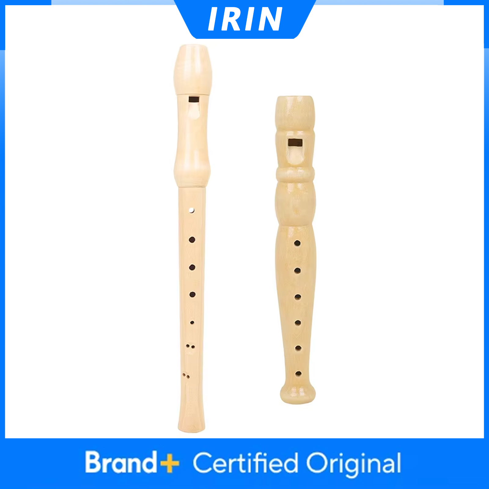 Musical Instrument Harmonium - IRIN 6/8 Hole Recorder Wood Color