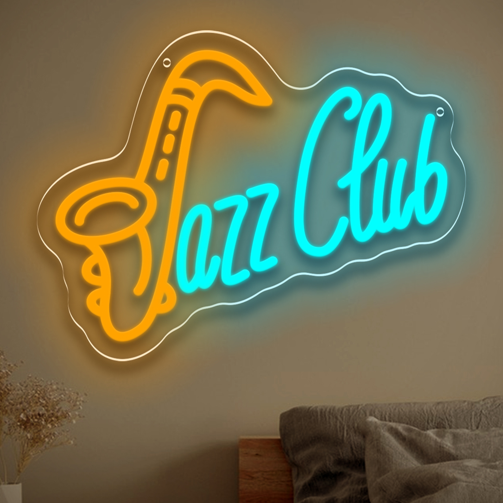 Jazz Club LED Neon Sign Saxoph - Musical Instrument Image incelemesi ve fiyatı