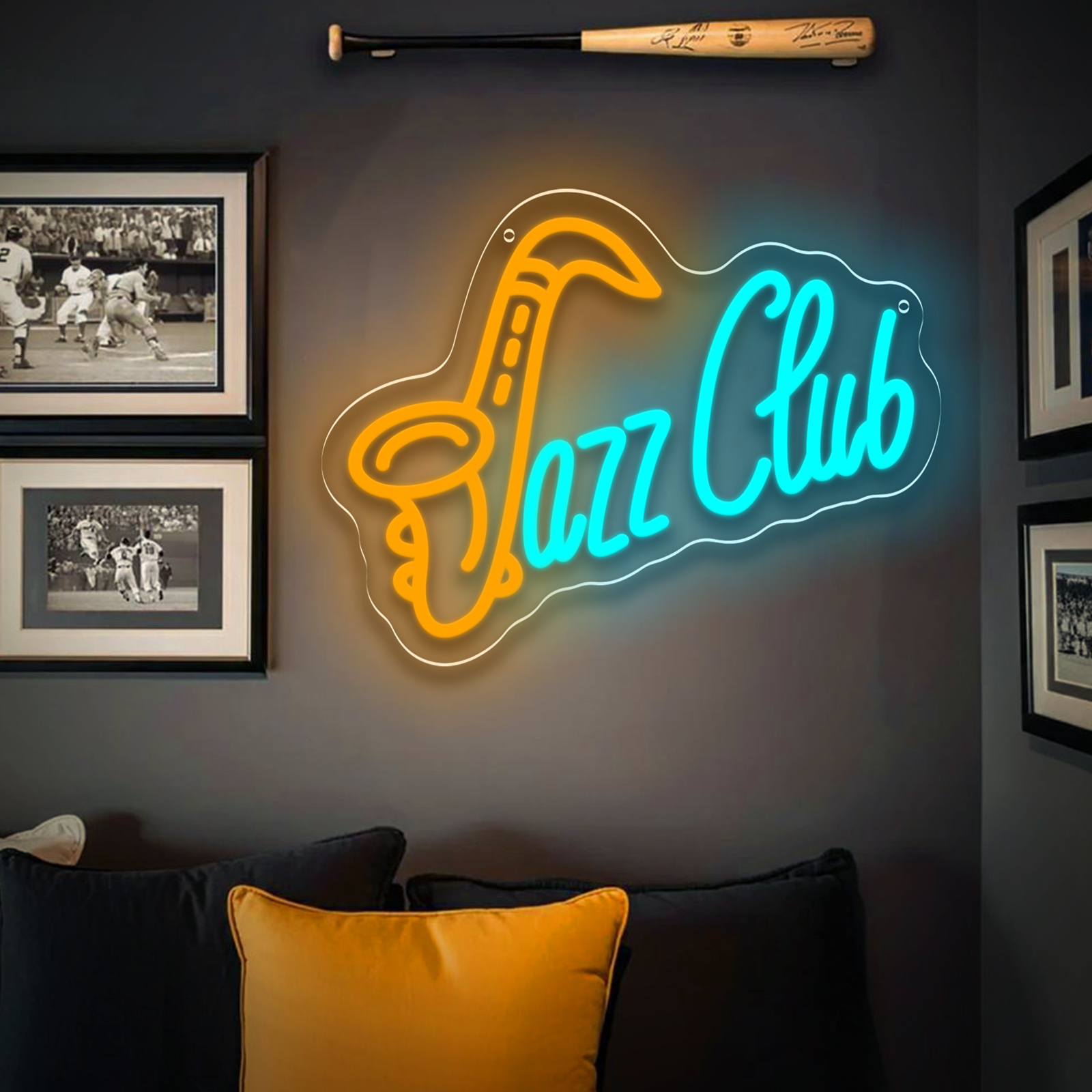 Jazz Club LED Neon Sign Saxoph - Musical Instrument Image incelemesi ve fiyatı