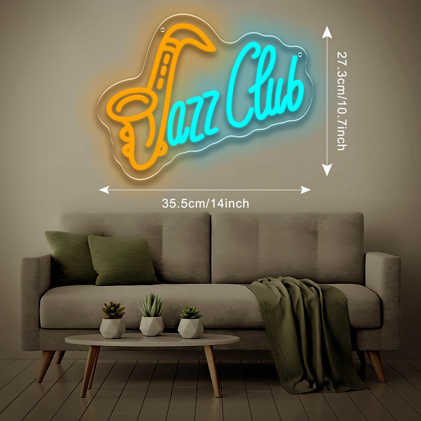 Jazz Club LED Neon Sign Saxoph - Musical Instrument Image incelemesi ve fiyatı