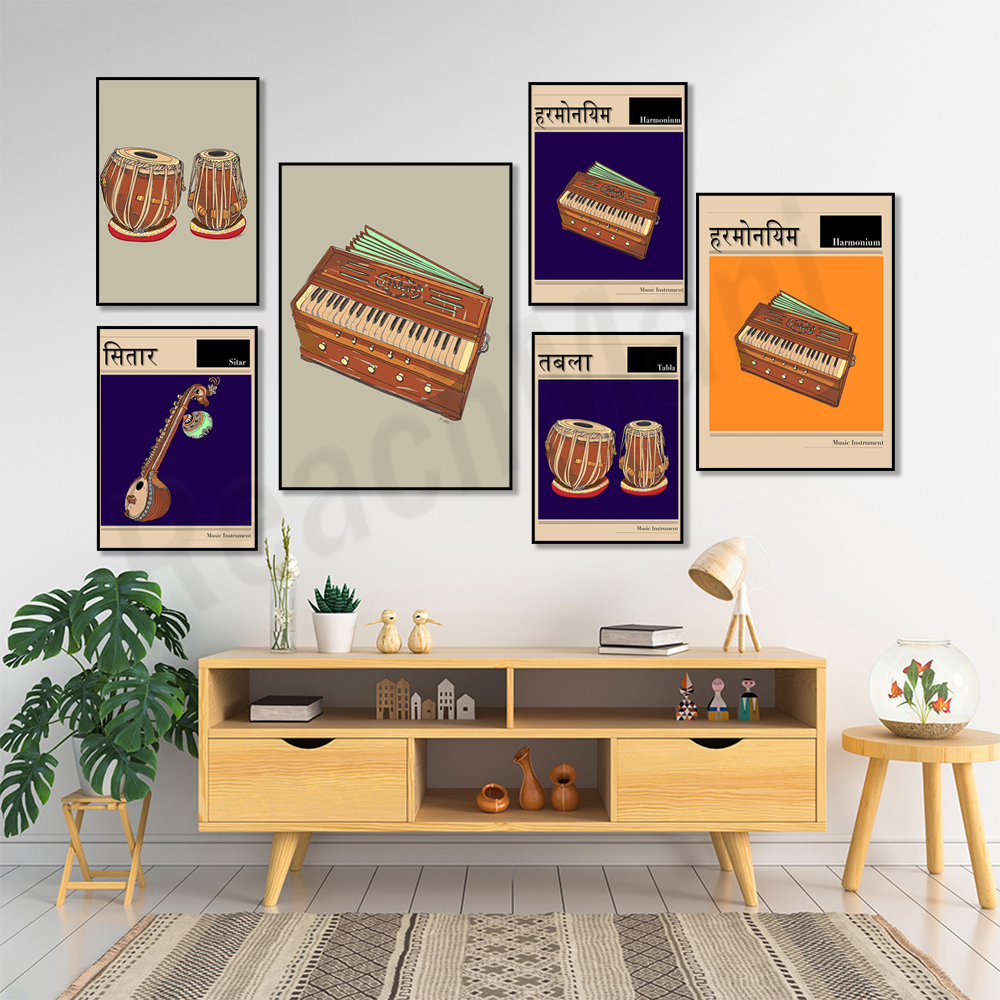 Sitar music poster, hindi indi - Musical Instrument Sitar incelemesi ve fiyatı