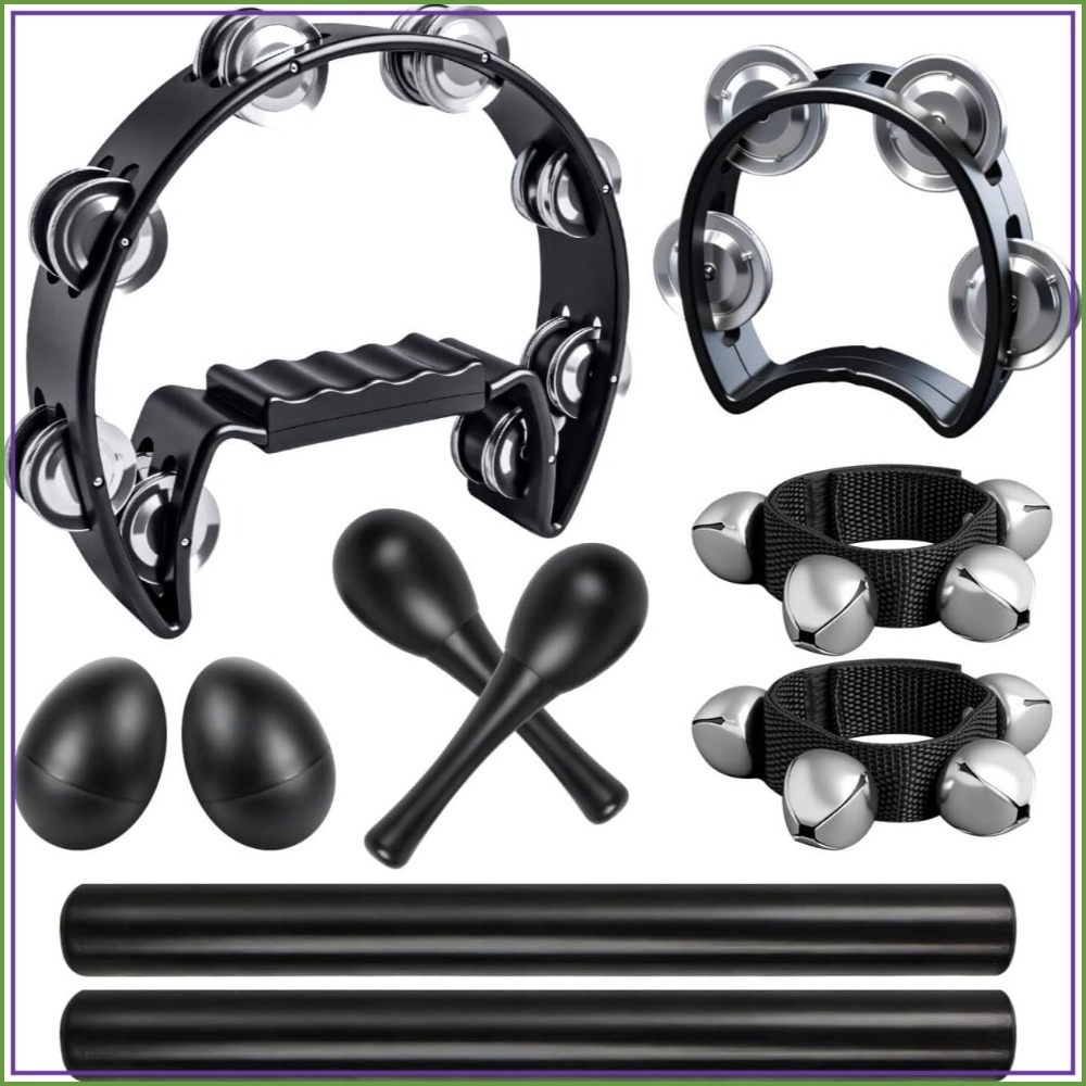 10 Pcs Half Moon Tambourine Se - Musical Instrument Image incelemesi ve fiyatı