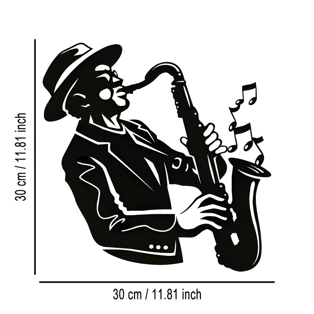 Elegant Saxophone Metal Wall A - Musical Instrument Image incelemesi ve fiyatı