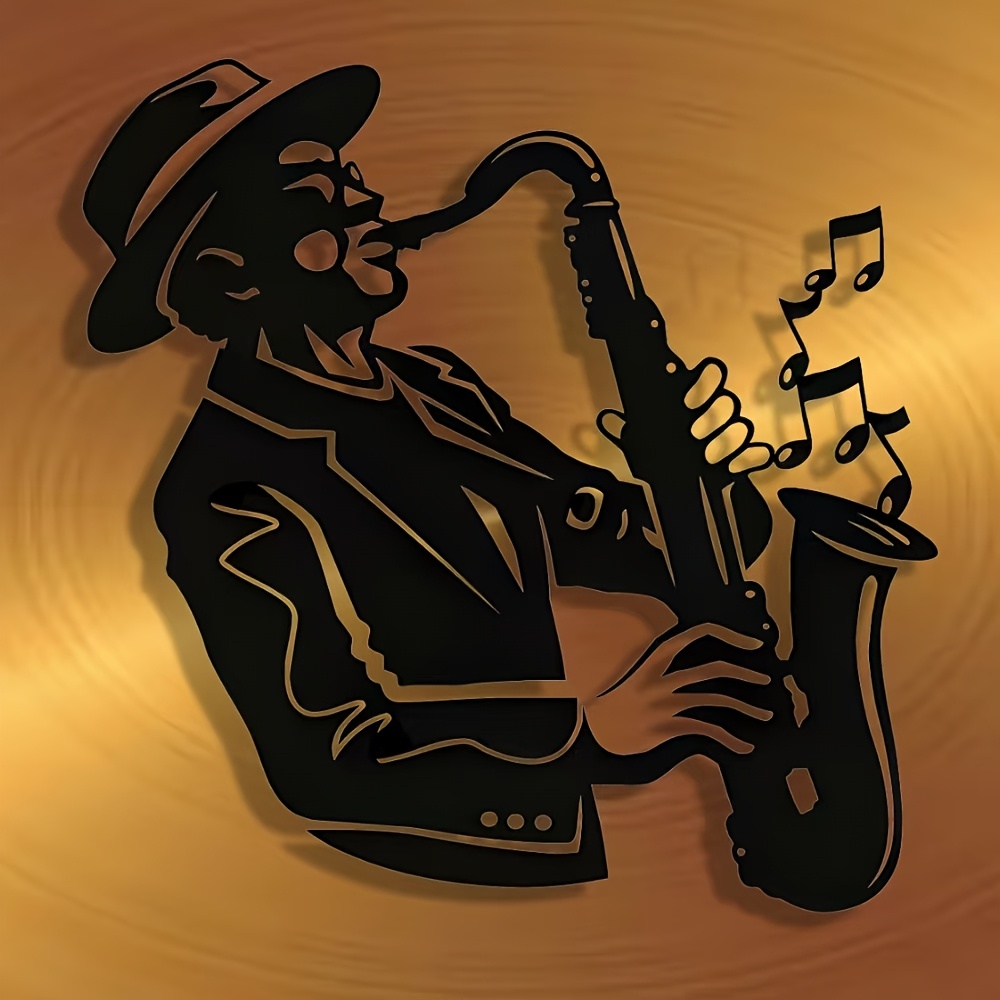 Elegant Saxophone Metal Wall A - Musical Instrument Image incelemesi ve fiyatı