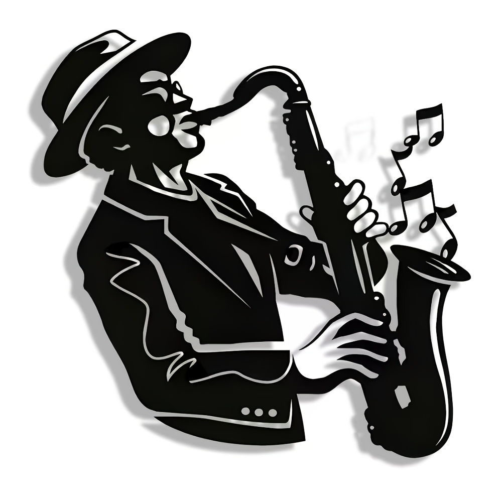 Elegant Saxophone Metal Wall A - Musical Instrument Image incelemesi ve fiyatı