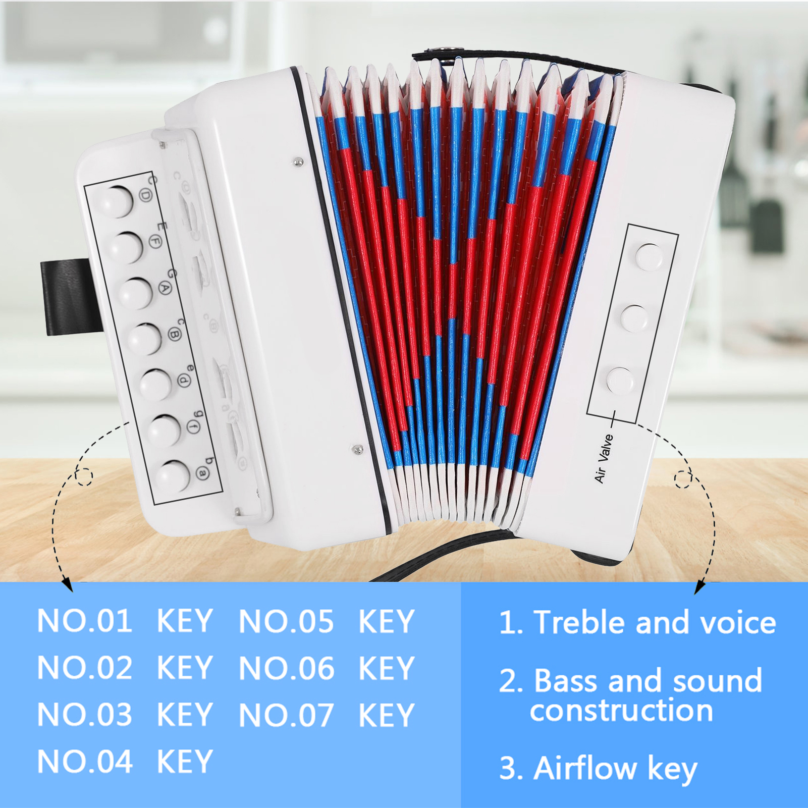 Mini 10 Keys Accordion Toy for - Musical Instrument Harmonium incelemesi ve fiyatı