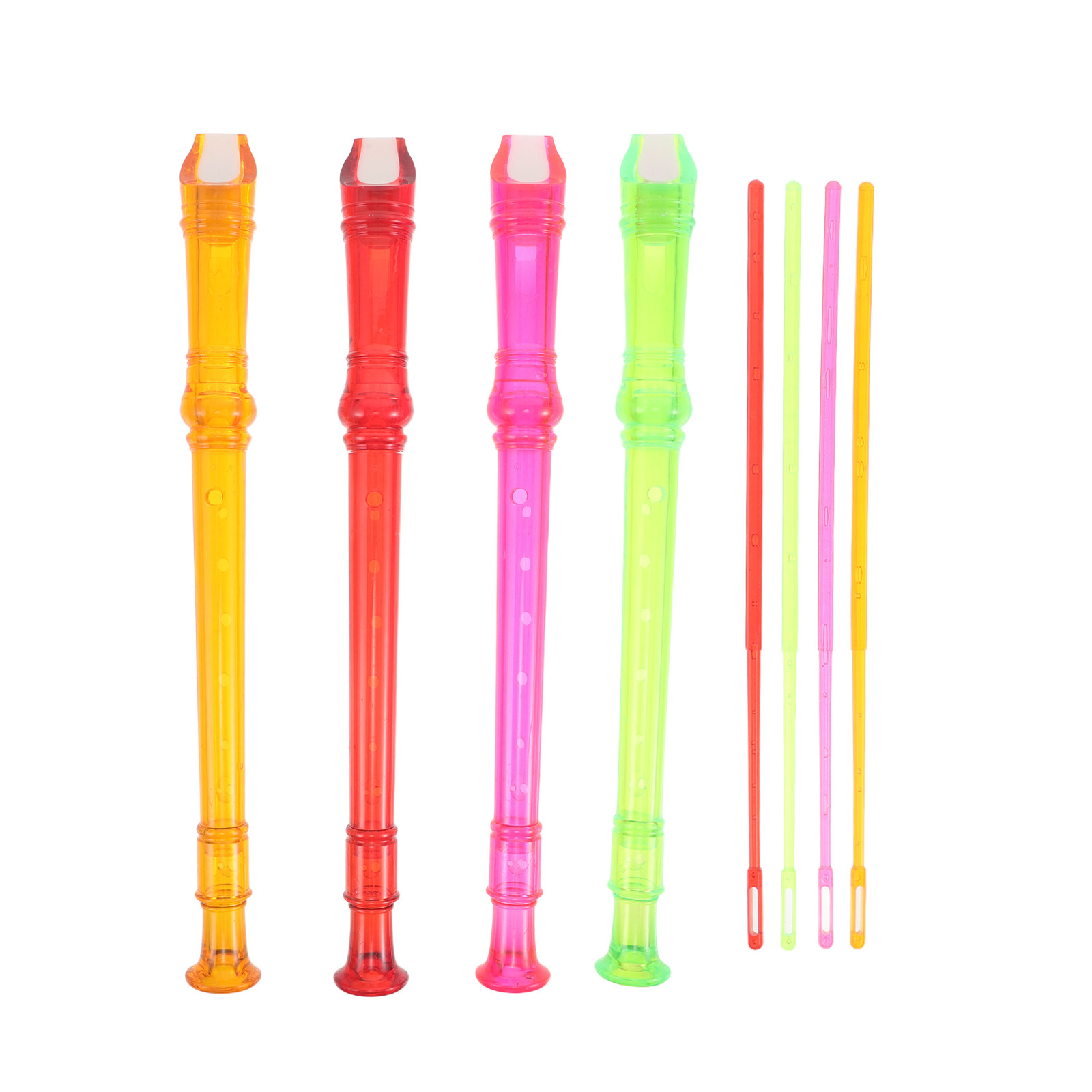 4Pcs Vibrant Transparent Sopra - Soprano Recorder Plastic incelemesi ve fiyatı