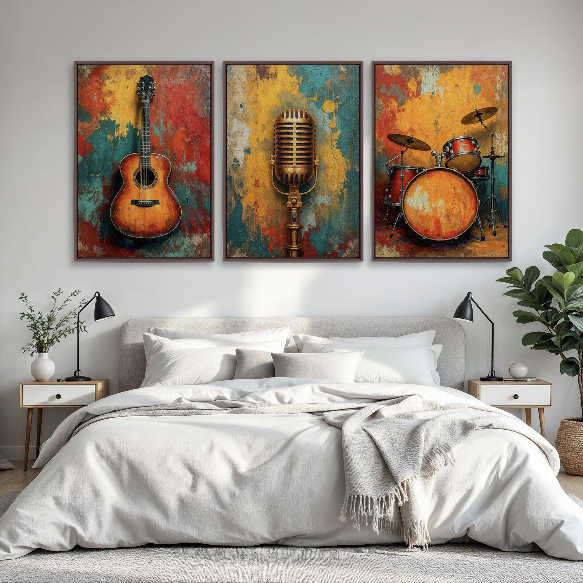 3PCS frameless  3Pcs Retro Vin - Musical Instrument Image incelemesi ve fiyatı